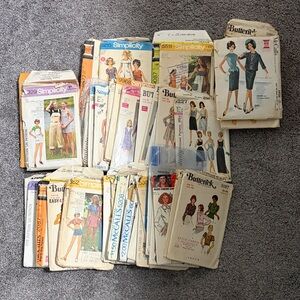 Vintage Simplicity and Butterick Women's Sewing Patterns